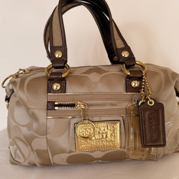 Authentic Coach Signature Handbag – Beige/Brown, 12" x 6" x 6" - Picture 2 of 15